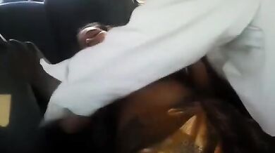 Colleague Meena Sath Car Sex Boobs Fucking